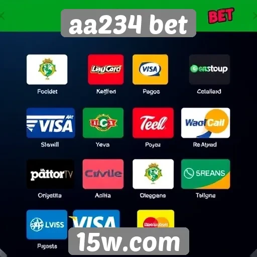 Opções de pagamento disponíveis no aa234 bet